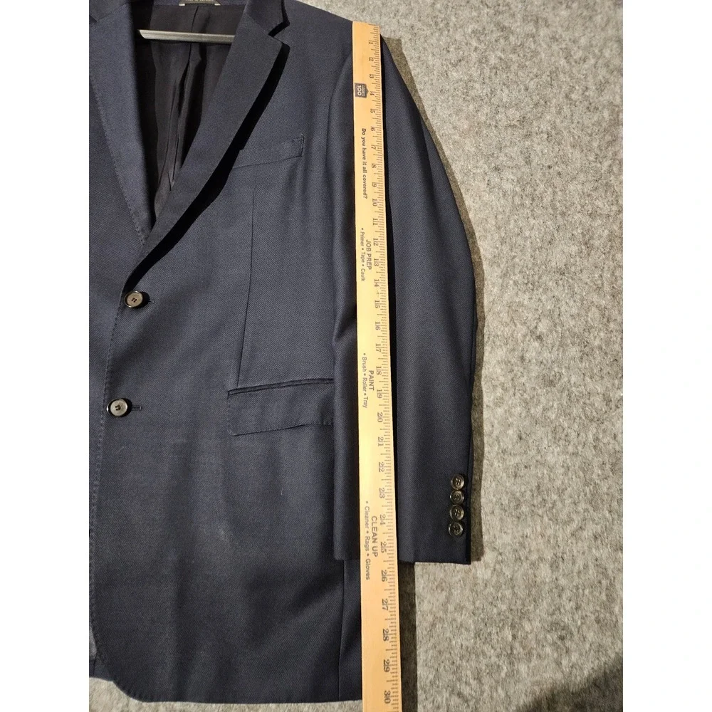 HUGO BOSS Men Navy Blue Wool Suit Jacket Blazer Sport Coat Size 44L The James 4